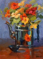 Nasturtiums and Teapot